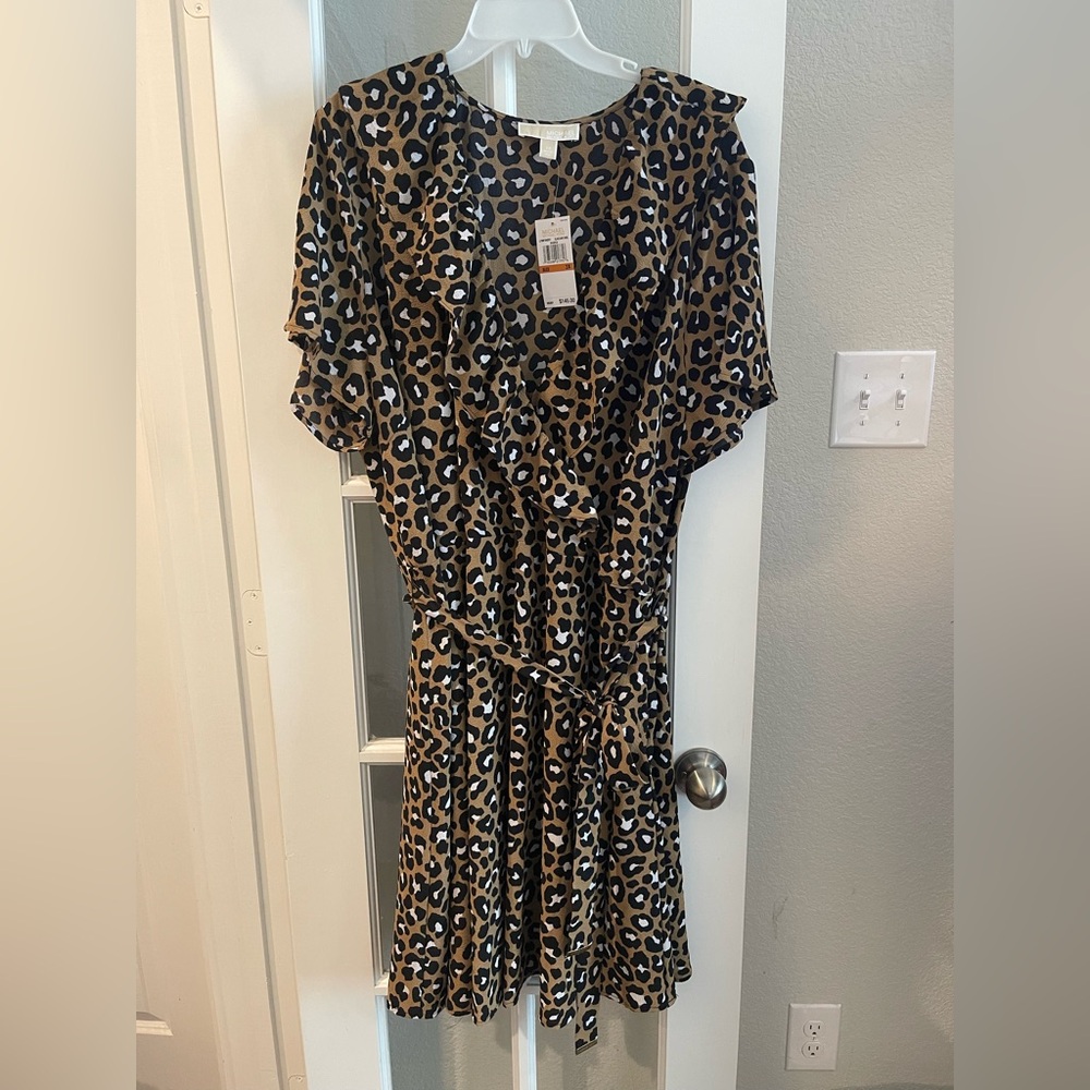 Leopard Print Wrap Dress